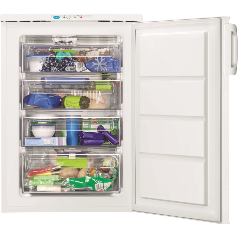 Zanussi ZFT10210WV 78 Litre Freestanding Under Counter Freezer Frost