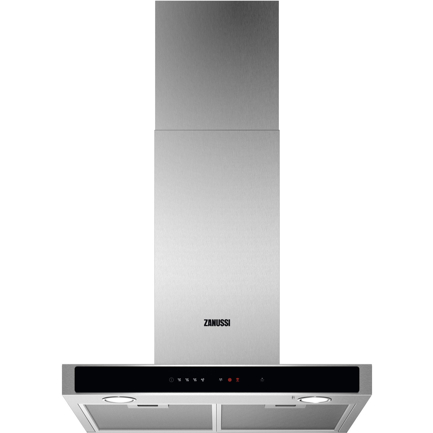 Zanussi AirBreeze 90cm Flat Chimney Cooker Hood - Stainless Steel