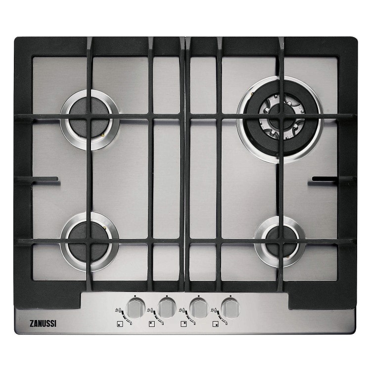 Refurbished Zanussi  ZGG66424XA 60cm Wide Four Burner Gas Hob Stainless Steel