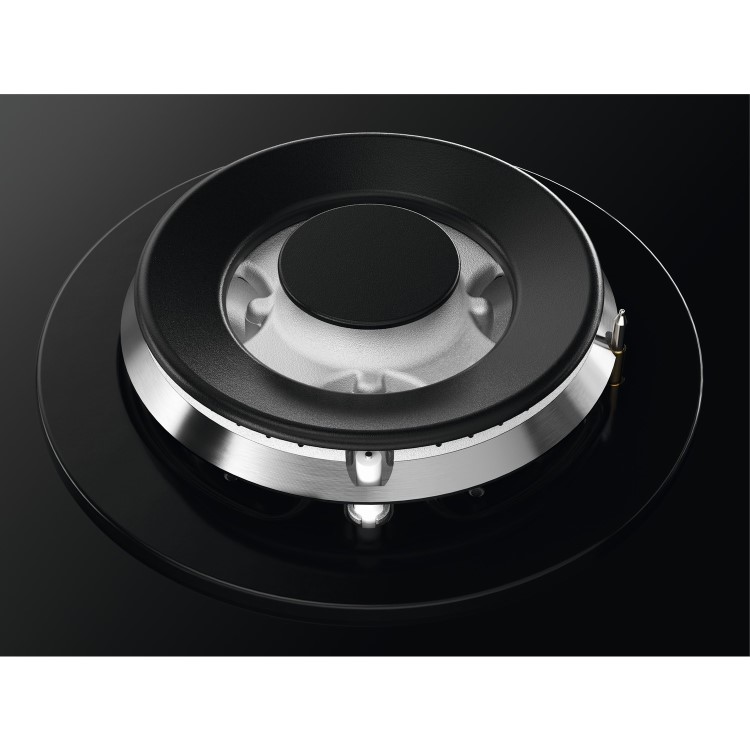 Refurbished Zanussi Series 60 ZGGN755K 75cm 5 Burner Gas on Glass Hob Black