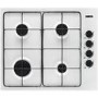 Zanussi ZGH62414WA 60cm Side Control Four Burner Gas Hob With Cast Iron Pan Stands - White