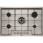 Zanussi ZGH75524XX 75cm Five Burner Gas Hob With Enamel Pan Stands - Stainless Steel