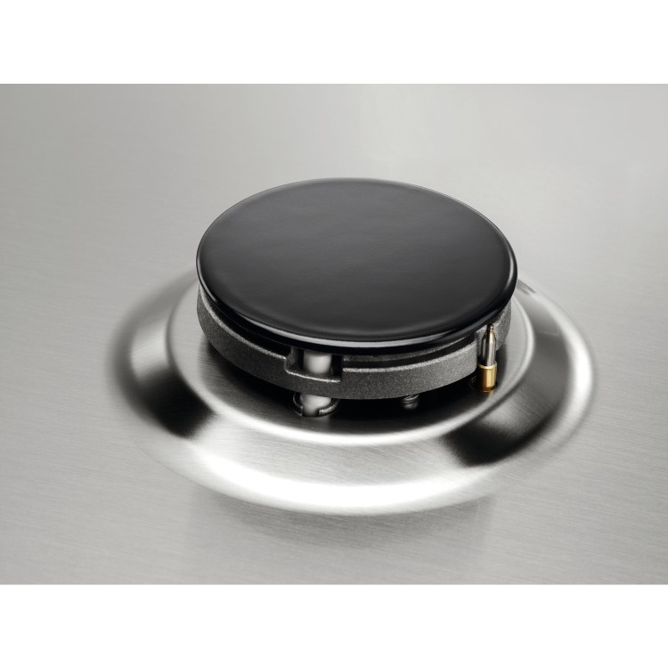 Zanussi ZGH75524XX 75cm Five Burner Gas Hob With Enamel Pan Stands - Stainless Steel