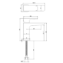 GRADE A1 - Gunmetal Mono Basin Mixer Tap - Zana