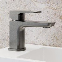 Gunmetal Cloakroom Mono Basin Mixer Tap - Zana Gunmetal Cloakroom Mono Basin Mixer Tap - Zana
