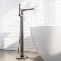 Gunmetal Freestanding Bath Shower Mixer - Zana Gunmetal Freestanding Bath Shower Mixer - Zana