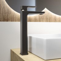 Gunmetal Tall Mono Basin Mixer Tap - Zana Gunmetal Tall Mono Basin Mixer Tap - Zana