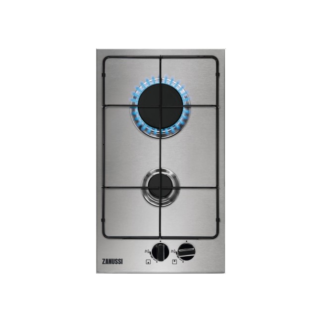 Zanussi ZGNN322X Series 20 30cm Domino 2 Burner Gas Hob - Stainless Steel