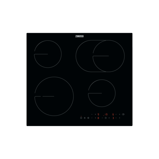 Zanussi 60cm 4 Zone Ceramic Hob with OvalZone