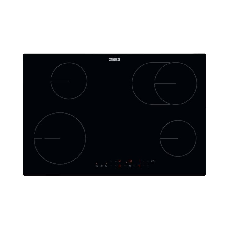 Refurbished Zanussi ZHRN883K 78cm 4 Zone Ceramic Hob with OvalZone