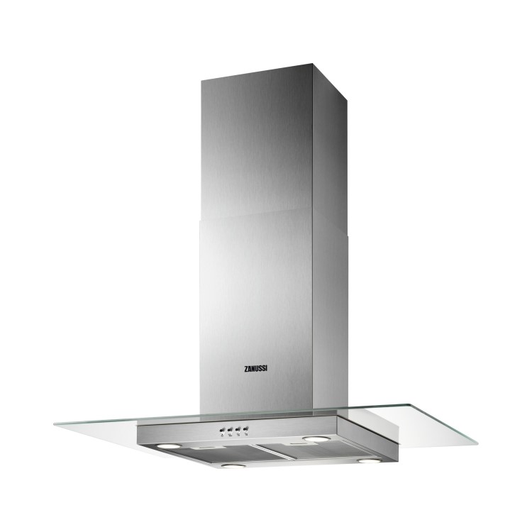 Refurbished Zanussi ZHS92650XA 90cm Flat Glass Island Cooker Hood Stainless Steel