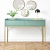 Sage Green Modern Dressing Table with 2 Drawers - Zion
