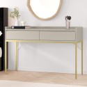 ZIN012 Modern Grey Dressing Table with 2 Drawers - Zion