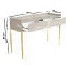 Beige Modern Dressing Table with 2 Drawers - Zion