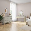 Beige Modern Dressing Table with 2 Drawers - Zion