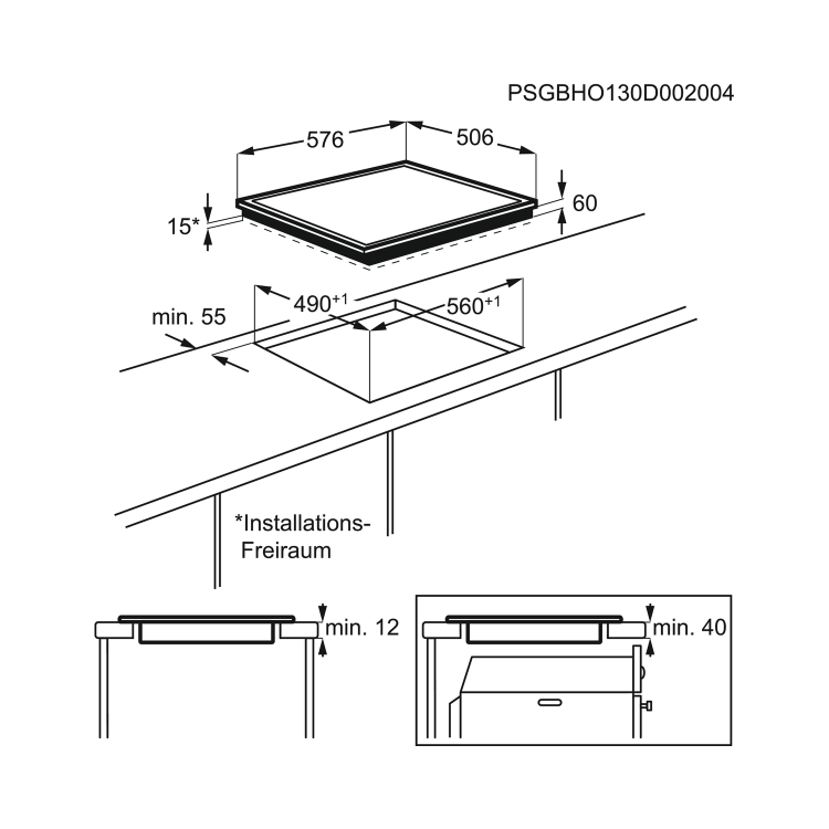 Refurbished Zanussi ZITN641K 60cm Induction Hob Black