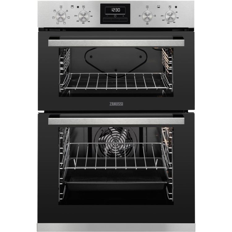 Refurbished Zanussi ZOD35660XK 60cm Double Built In Electric Oven Stainless Steel