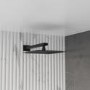 GRADE A1 - Black 250mm Slim Square Shower Head - Zana