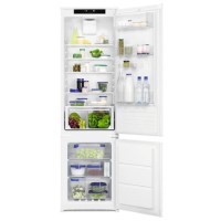 Refurbished Zanussi SpaceFlex ZNTN19ES1 Integrated 273 Litre 70/30 Frost Free Fridge Freezer White