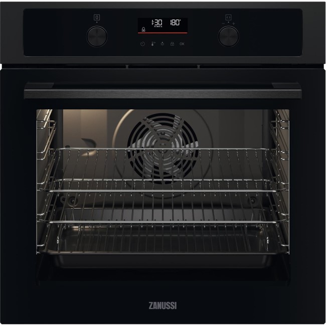Zanussi ZOCND7KN Series 20 PlusSteam FanCook Electric Single Oven - Black