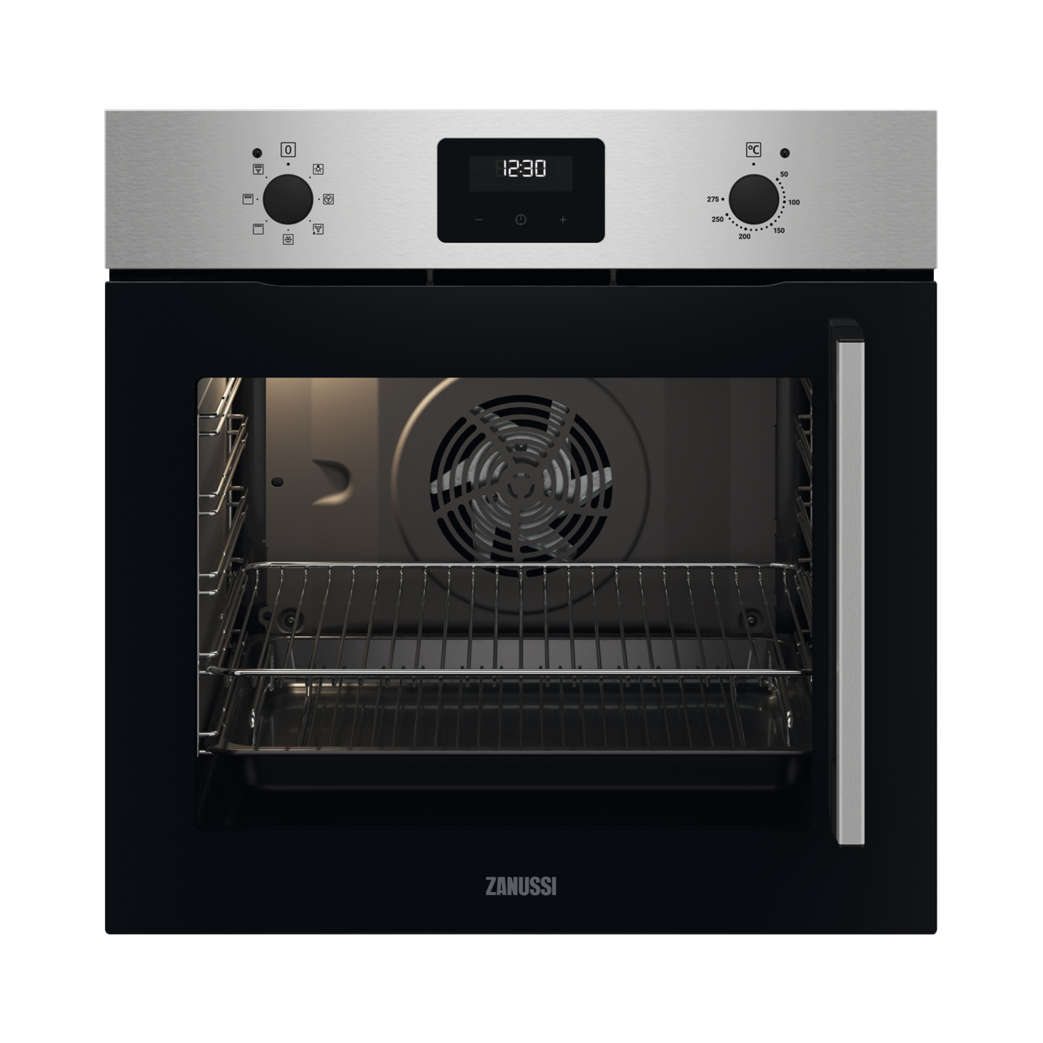 Zanussi Series 20 Single Oven with Left Hand Opening Door - Stainless Steel