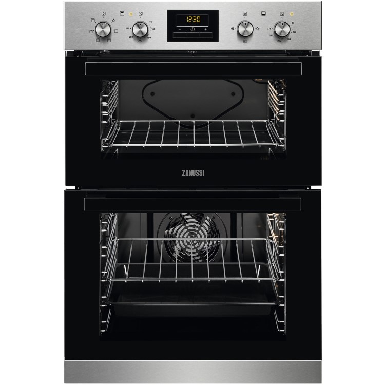 Refurbished Zanussi ZOD35621XK 60cm Double Built In Electric Oven