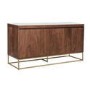 Solid Wood 3 Door Sideboard with Marble Top - Zola
