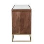 Solid Wood 3 Door Sideboard with Marble Top - Zola