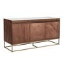 Solid Wood 3 Door Sideboard with Marble Top - Zola