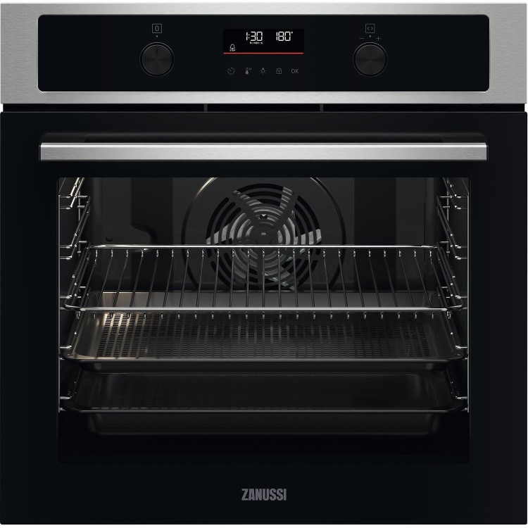 Zanussi Series 60 Electric Self-Cleaning Single Oven with Air Fry Function - Stainless Steel