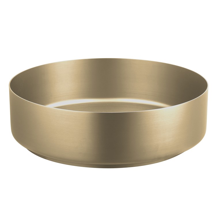 ONLY OPENED - Stainless Steel Brass Round Countertop Basin 400mm - Zorah
