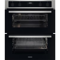 Refurbished Zanussi Series 20 ZPCNA4X1 60cm Double Built Under Electric Oven with Catalytic Liners Stainless Steel