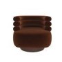 Rust Brown Velvet Modern Swivel Armchair - Zora