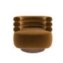 Caramel Brown Velvet Modern Swivel Armchair - Zora