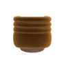 Caramel Brown Velvet Modern Swivel Armchair - Zora