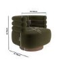 Green Velvet Modern Swivel Armchair - Zora