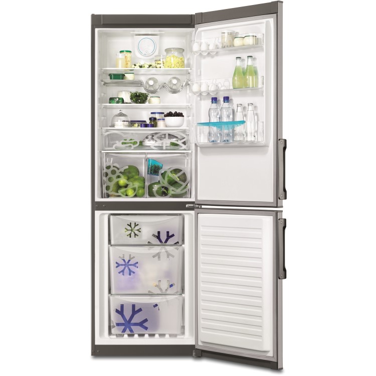 Zanussi ZRB34426XV 185x60cm 318L 60-40 Frost Free Freestanding Fridge Freezer