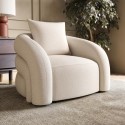 ZRI001 Cream Boucle Armchair with Cushion - Zuri