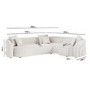 Cream Boucle Right Hand Facing 4 Seater Curved Corner Sofa - Zuri