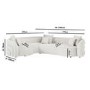 Cream Boucle Left Hand Facing 4 Seater Curved Corner Sofa - Zuri