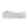 Cream Boucle Left Hand Facing 4 Seater Curved Corner Sofa - Zuri