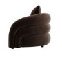 Brown Velvet Accent Chair with Cushion - Zuri