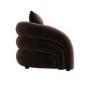 Brown Velvet Accent Chair with Cushion - Zuri