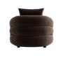 Brown Velvet Accent Chair with Cushion - Zuri