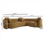 Caramel Brown Chenille Right Hand Facing 4 Seater Curved Corner Sofa - Zuri