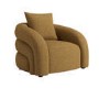 Caramel Brown Chenille Armchair - Zuri 