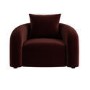 Deep Red Velvet Armchair - Zuri 