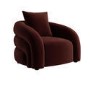 Deep Red Velvet Armchair - Zuri 