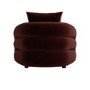 Deep Red Velvet Armchair - Zuri 