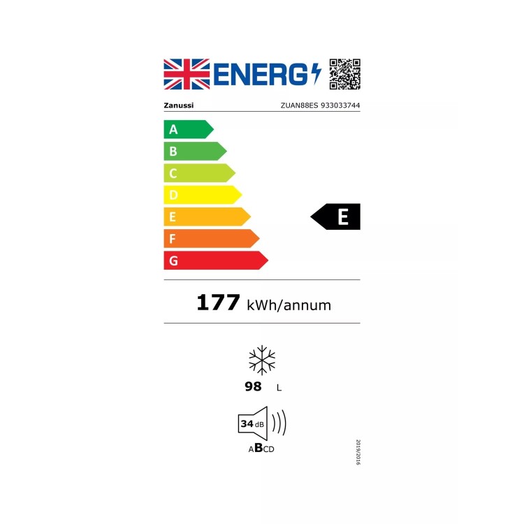 Zanussi 99 Litre Integrated In-column Low Frost Freezer